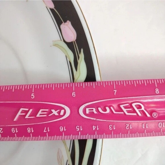 Fairfield Vanessa Gravy Boat with Plate Gold trim Floral Vintage Discontinued - Picture 15 of 16